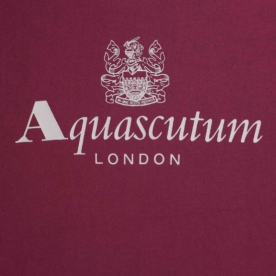 Aquascutum Active Big Logo Crew Neck Cordovan Red Sweatshirt - Image 3