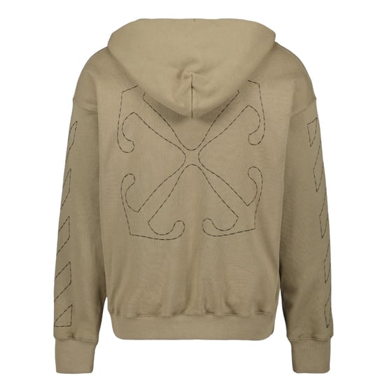 Off-white Off Stitch Skate Hoodie Beige - Image 2