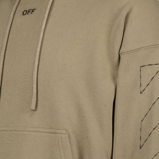Off-white Off Stitch Skate Hoodie Beige - Image 3