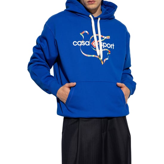 Casablanca Drapeau De Collombes Bedrukte Blauwe Hoodie - Image 3