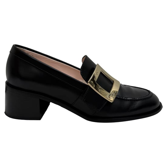 Roger Vivier Viv' Rangers loafers met gesp en hak in zwart leer - Image 1