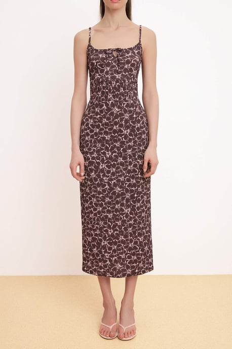 Mouwloze bodycon midi-jurk met bloemenprint voor dames - Image 2