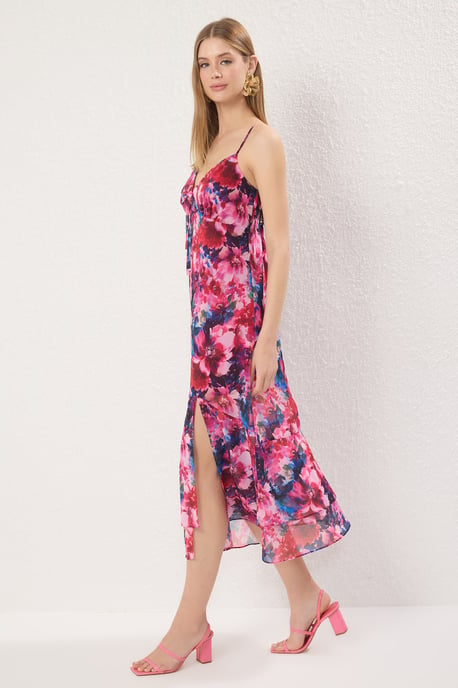 Dames maxi-jurk met bloemenprint, geschikt voor overdag en 's avonds. - Image 4