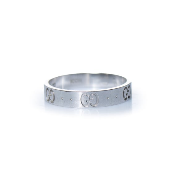 Gucci, icon 18kt witgouden ring in zilver - Image 3