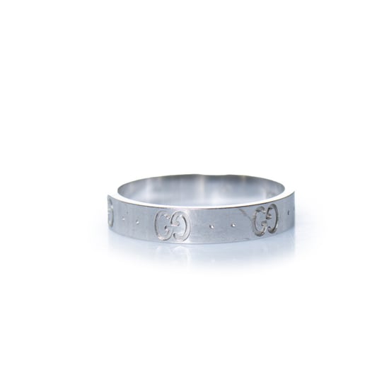 Gucci, icon 18kt witgouden ring in zilver - Image 4