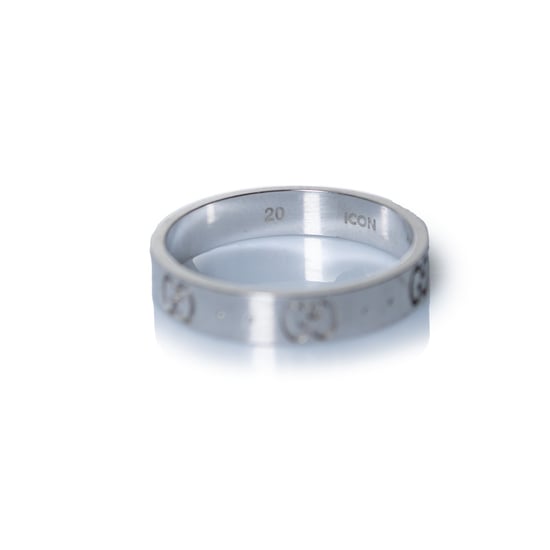 Gucci, icon 18kt witgouden ring in zilver - Image 5
