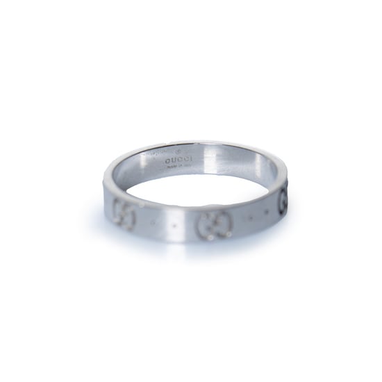 Gucci, icon 18kt witgouden ring in zilver - Image 6