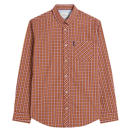 Ben Sherman Heren Signature Huis Check Lange Mouwen Overhemd (Rood) - Image 1