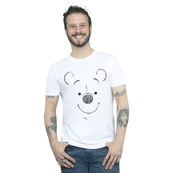 Disney Heren Winnie De Poeh Winnie De Poeh Gezicht T-Shirt (Wit) - Image 2