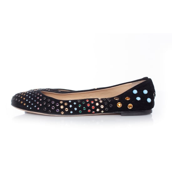 Giuseppe Zanotti, Suède ballerina met gekleurde studs - Image 2