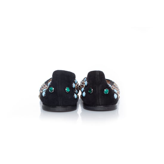 Giuseppe Zanotti, Suède ballerina met gekleurde studs - Image 5