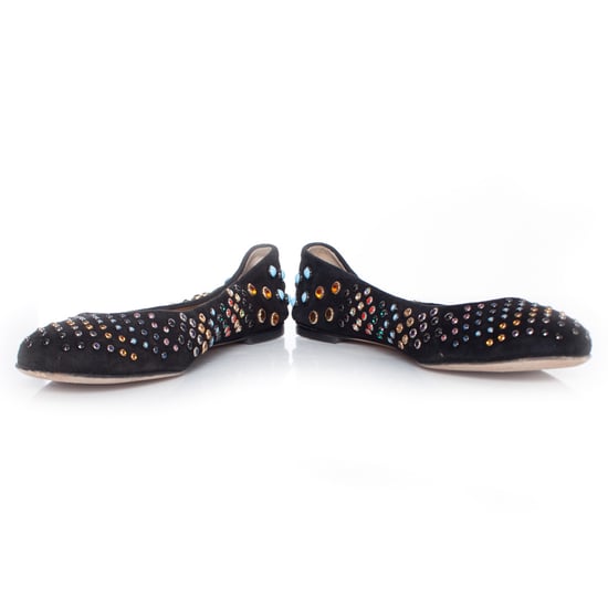 Giuseppe Zanotti, Suède ballerina met gekleurde studs - Image 6
