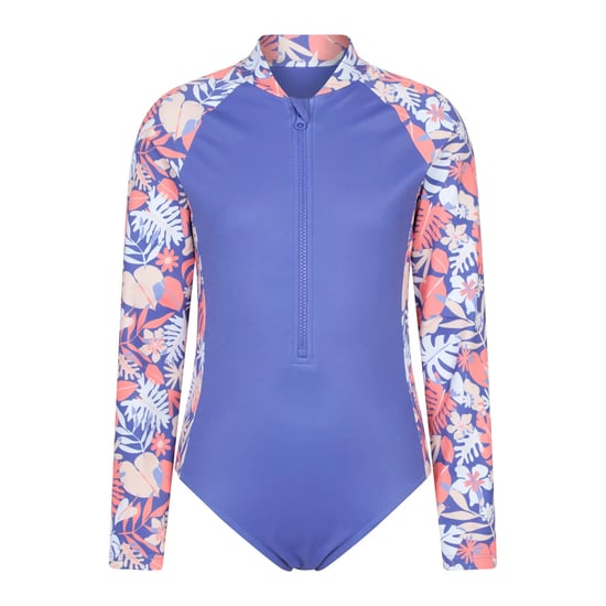 Mountain Warehouse Kinderen Mira Bloemen Rash Guard (Paars) - Image 1