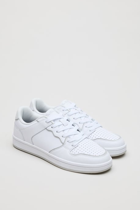 Ben Sherman Club Leren Herensneakers Wit - Image 3