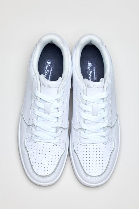Ben Sherman Club Leren Herensneakers Wit - Image 4