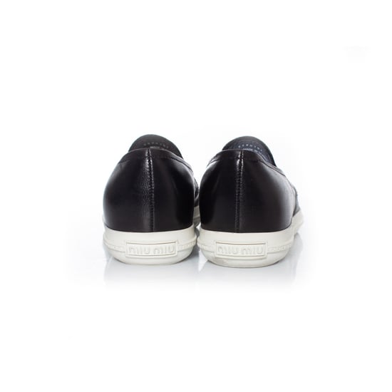 Miu Miu instapsneakers van zwart leer - Image 3