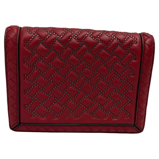 Bottega Veneta Mini Montebello Schoudertas in Bordeauxleer - Image 1