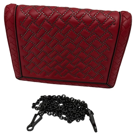 Bottega Veneta Mini Montebello Schoudertas in Bordeauxleer - Image 2