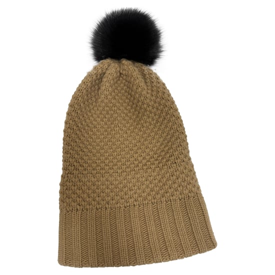 Burberry Gebreide Pom-Pom Muts van Bruin Wol - Image 4
