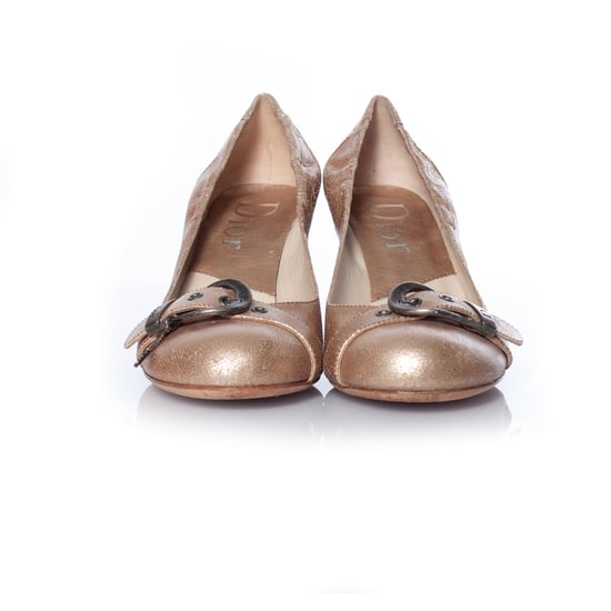 Christian Dior, Western pumps van gebarsten leer - Image 3