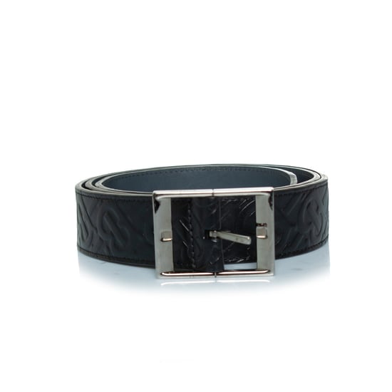 Burberry leren riem met B-reliëf in zwart - Image 2