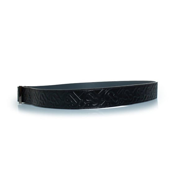 Burberry leren riem met B-reliëf in zwart - Image 4