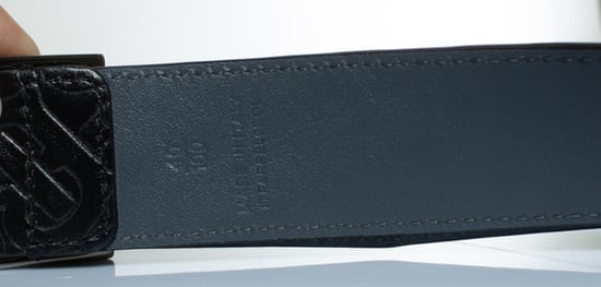 Burberry leren riem met B-reliëf in zwart - Image 6