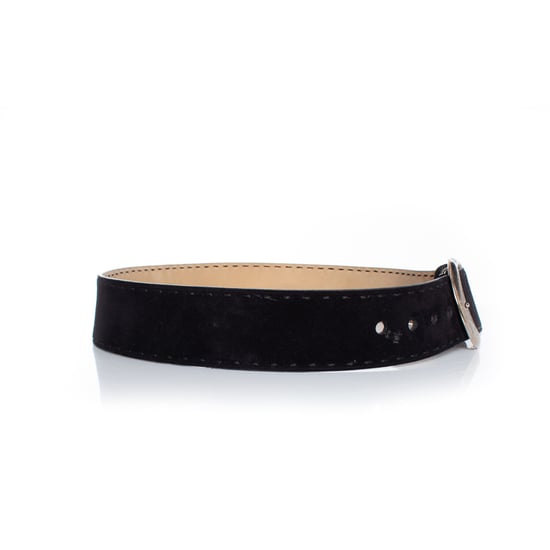Prada, zwarte suède riem met zilveren gesp. - Image 4