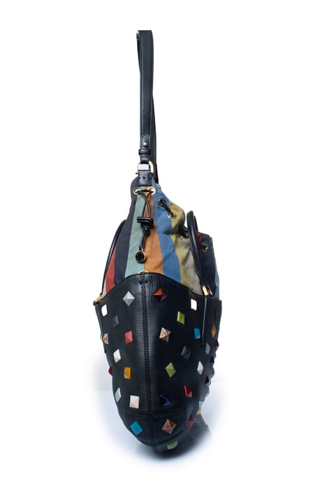 Fendi, B.Fab converteerbare medium totebag met studs - Image 5