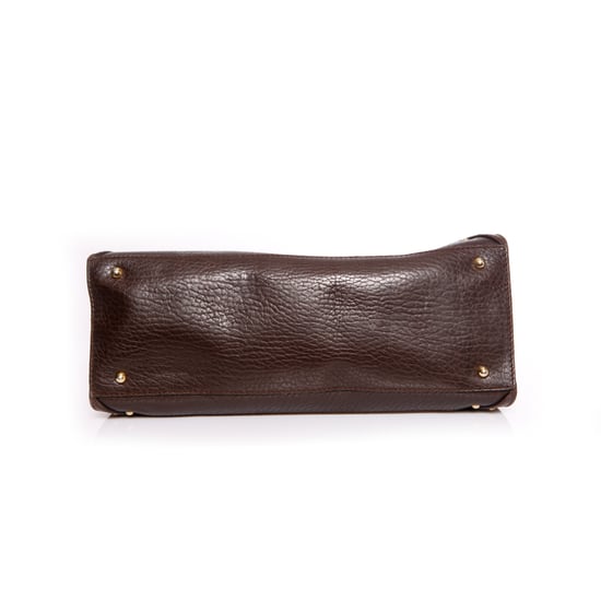 Dolce & Gabbana, handtas van bruin leer met giraffeprint van kalfsleer. - Image 3