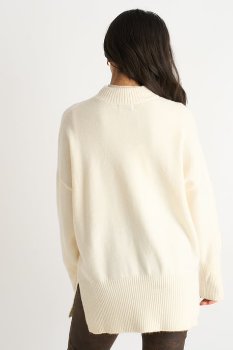 Off-white oversized gebreide trui met col - Image 4