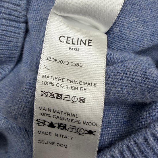 Celine V-hals trui in blauw kasjmier - Image 5