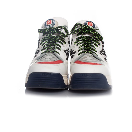 Fendi, Witte leren T REX sneakers - Image 4