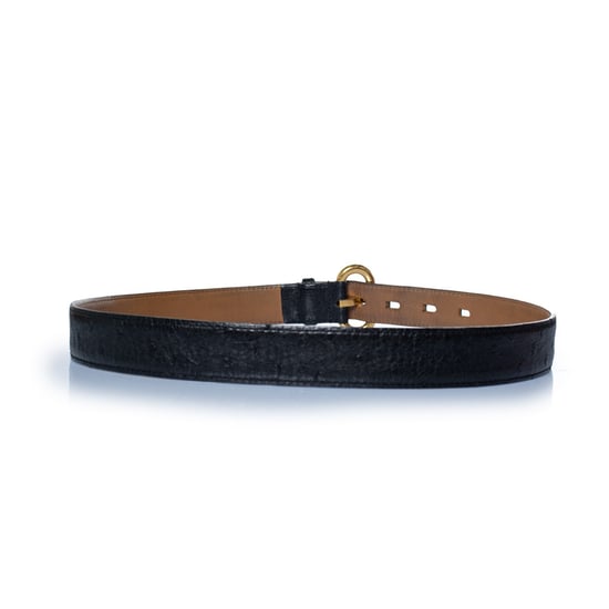 Delvaux, struisvogel zwart leren tailleband - Image 2