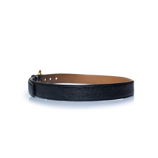Delvaux, struisvogel zwart leren tailleband - Image 3
