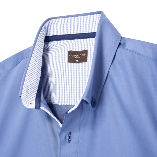 Cappuccino Italia Overhemden Toscana Stretch Blauw - Image 3