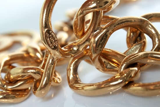 Chanel, verguld metalen 93 riem - ketting met CC-logo - Image 3