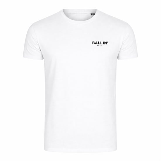 Ballin Est. 2013 Tee SS Backprint Cross Shirt Wit - Image 1