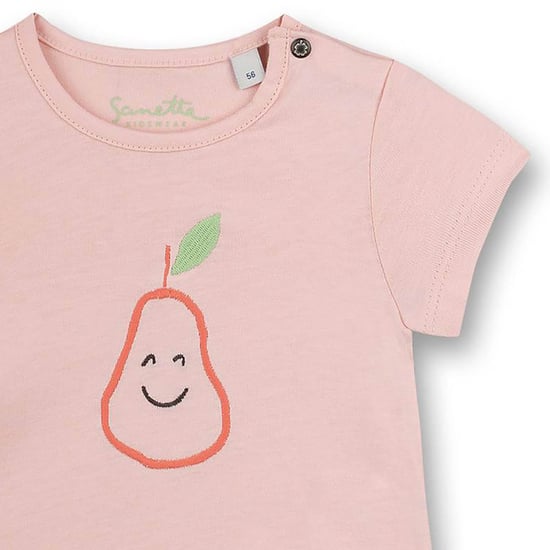 Sanetta T-shirt korte mouw ronde hals drukknoopsluiting print - Image 2
