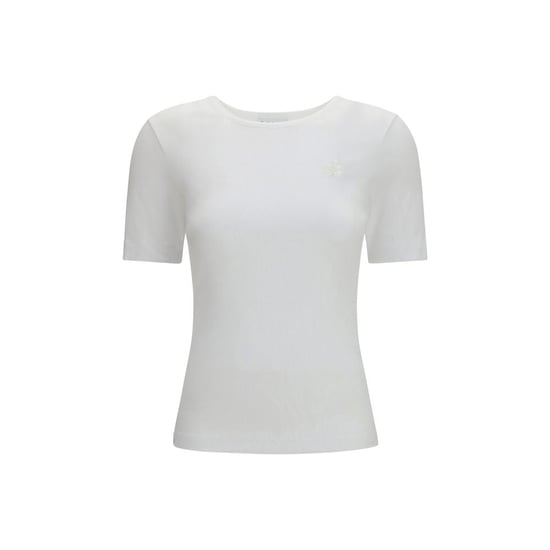 Ganni Witte Katoenen T-Shirt - Image 1