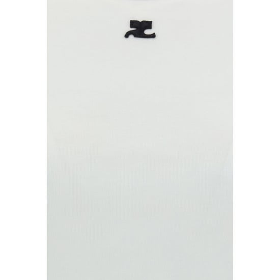 Courrèges Witte Katoenen T-Shirt - Image 6