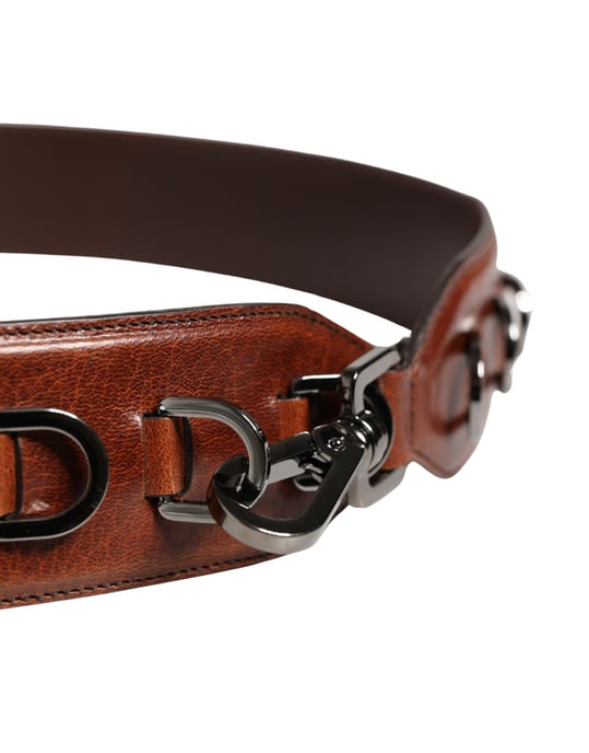 Dolce & Gabbana Bruine Paarden Velours Leren Tas Accessoire Schouderband - Image 5