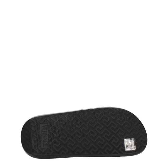 Versace Zwarte Leren Slippers - Image 5