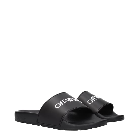 Off-White Zwarte Katoenen Slippers - Image 2