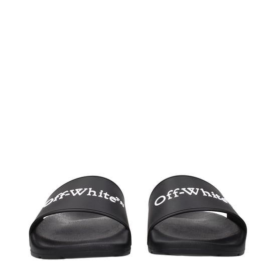 Off-White Zwarte Katoenen Slippers - Image 3