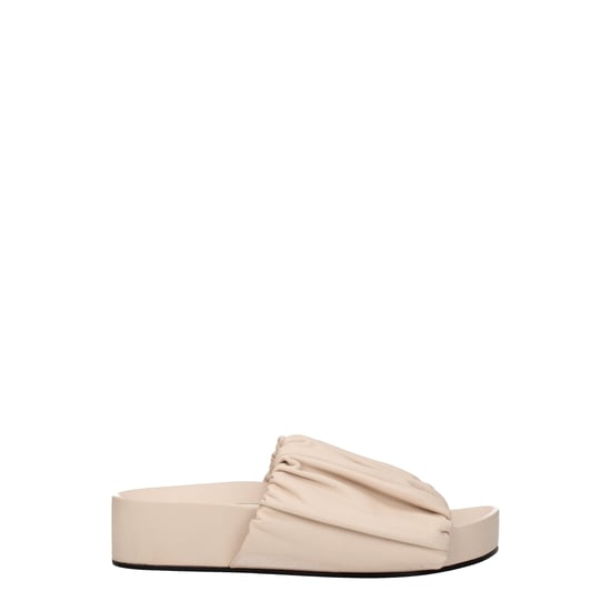 Jil Sander Roze Lederen Slippers - Image 1