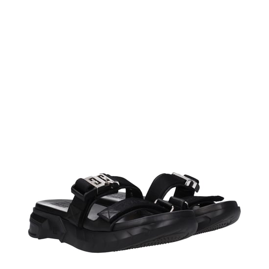Givenchy Zwarte Stoffen Slippers - Image 2