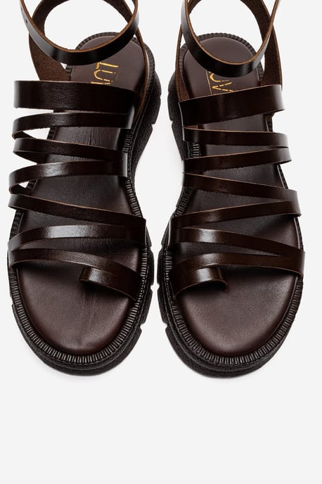 Pelsa Leren Multi Strap Sandaal - Image 2
