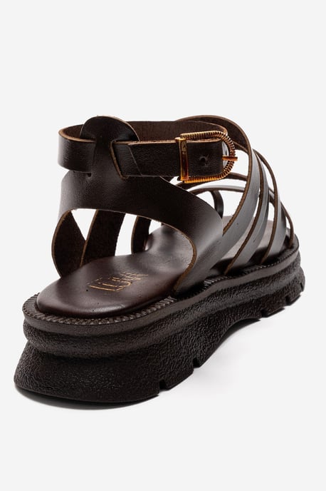 Pelsa Leren Multi Strap Sandaal - Image 5