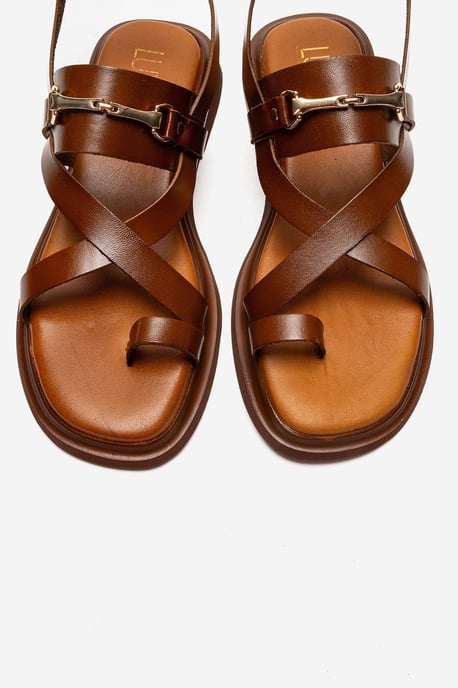 Fabiana Leren Teenslippers - Image 2